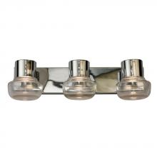 Eglo 204451A - 3 LT Integrated LED Bath/Vanity Light w/ Chrome Finish & Clear Glass Shades