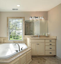Eglo 204453A - 4 LT Integrated LED Bath/Vanity light w/ Chrome Finish & Clear Glass Shades
