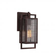 Eglo 204546A - 1 LT Outdoor Wall Light w/ Rust Color Finish & Clear Glass Shade