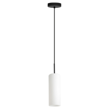 Eglo 205131A - 1 LT Pendant w/ a Structured Black Finish &  Opal Glass Shade