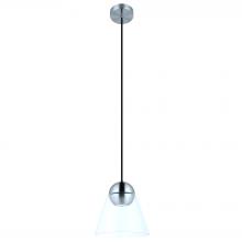 Eglo 205644A - 1 LT Mini Pendant w/ Matte Nickel Finish & Clear Cone Glass Shade