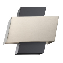 Eglo 205838A - 1 LT Wall Light w/ a Black & Brushed Nickel Finish