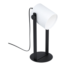 Eglo 43428A - 1 LT Table Lamp w/ a Black Finish & White Fabric Shade
