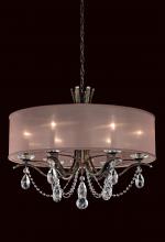 Schonbek 1870 VA8306N-76H1 - Vesca 6 Light 120V Chandelier in Heirloom Bronze with Clear Heritage Handcut Crystal and White Sha