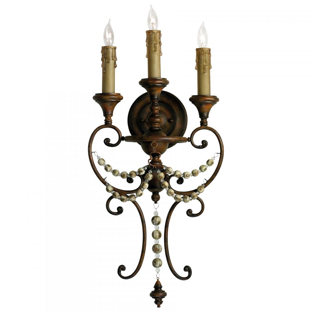 Meriel Wall Bracket 3-Light Antiqued Sienna