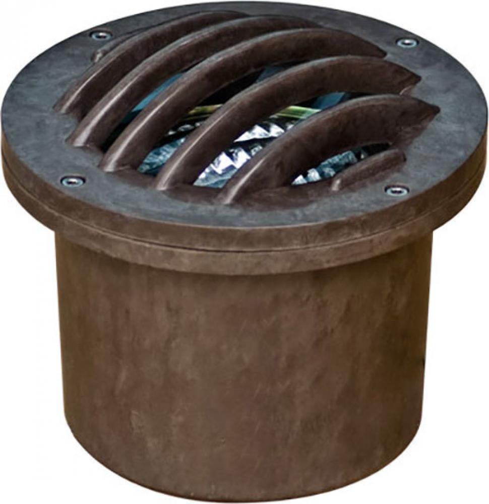 FIBERGLASS WELL LIGHT W/GRILL 4W LED PAR36 12V