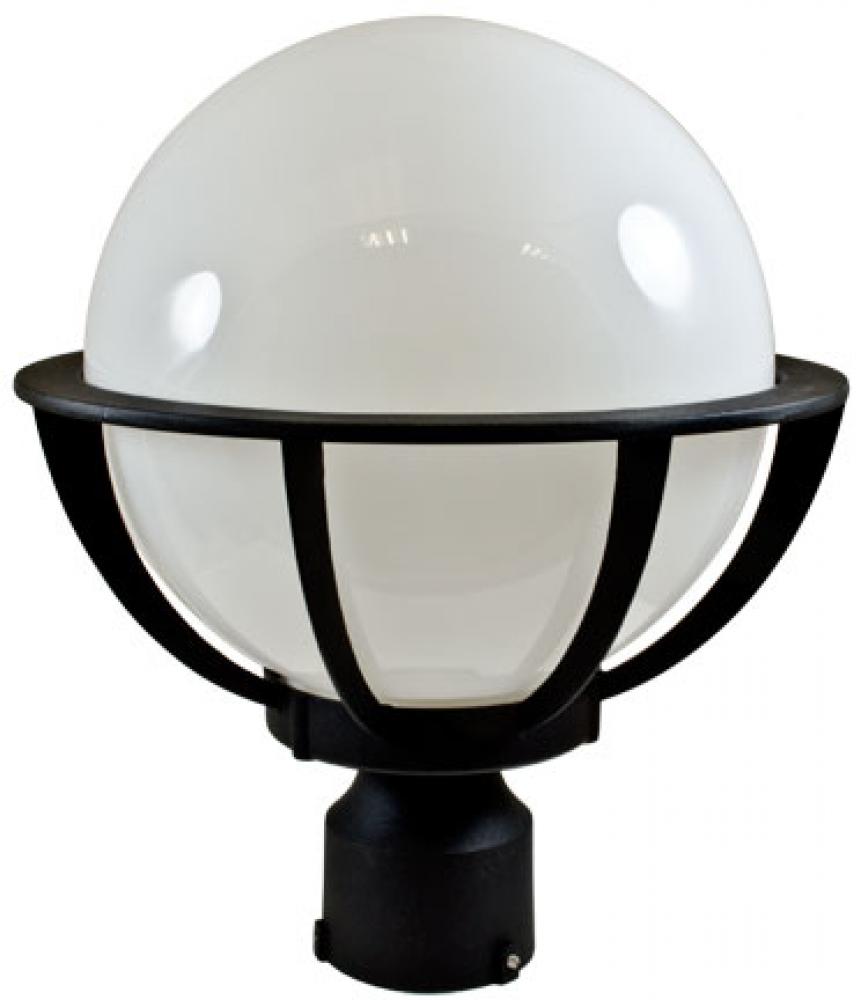 CAST ALUM 10" GLOBE POST TOP FIX LED 9W 85-265V