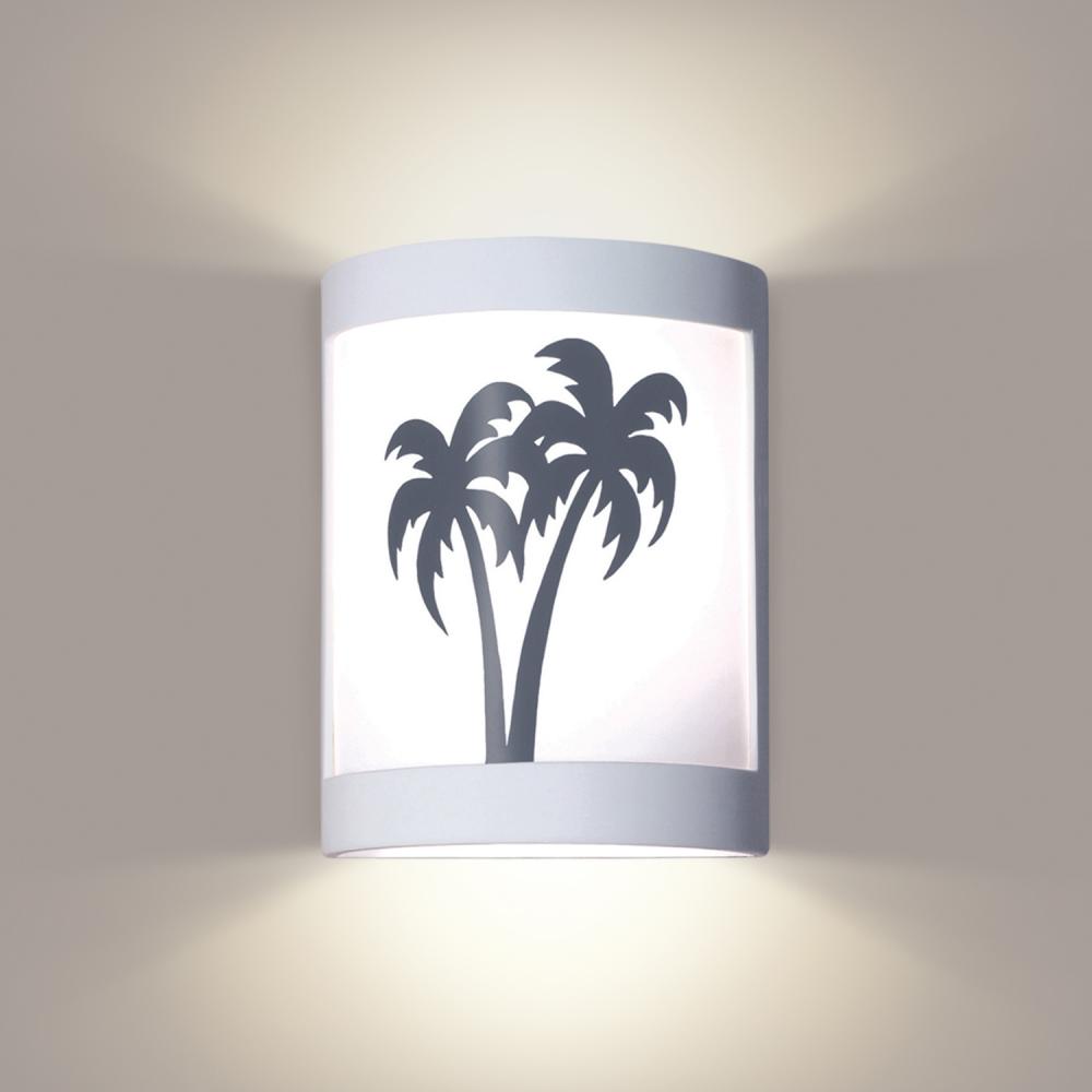 Twin Palms Wall Sconce: Gunmetal