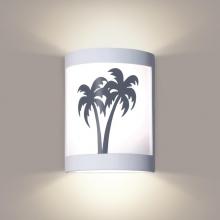 A-19 F200B-GM - Twin Palms Wall Sconce: Gunmetal