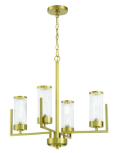 Craftmade 60124-SB - Whittley 4 Light Chandelier in Satin Brass
