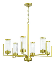 Craftmade 60126-SB - Whittley 6 Light Chandelier in Satin Brass
