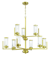 Craftmade 60129-SB - Whittley 9 Light Chandelier in Satin Brass