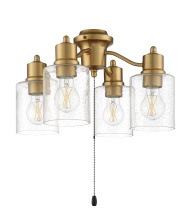 Craftmade LK403107-SB-LED - 4 Light with Clear Seeded Glass w/4x7w LED