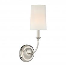 Crystorama 2241-PN - Libby Langdon for Crystorama Sylvan 1 Light Polished Nickel Sconce