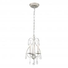 Crystorama 5013-OS-CL-MWP - Ashton 3 Light Hand Cut Crystal Olde Silver Mini Chandelier