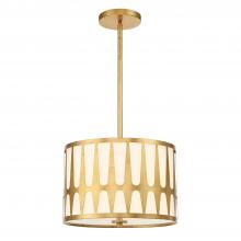 Crystorama ROY-803-GA - Royston 3 Light Antique Gold Mini Chandelier