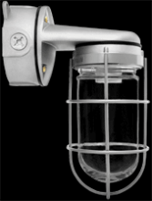 RAB Lighting VXBR1B-3/4 - VAPORPROOF VXBR 100W WALL BRACKET 4 INCHES BOX 3/4 INCH BLACK LESS GLOBE
