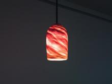 WPT Design ROSE-CYL-AM-SV-17 - Rose Cylinder - Pendant - Incandescent 17" OA Drop-Amber
