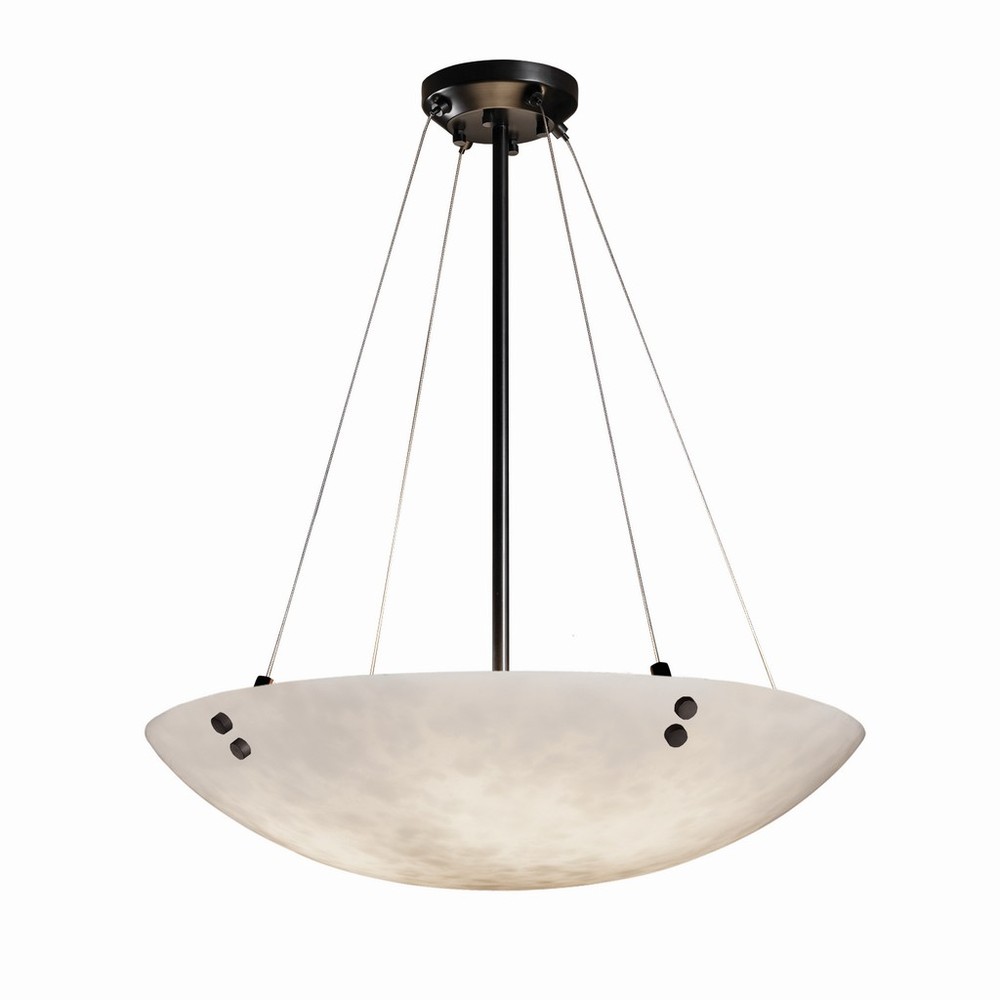 60" Pendant Bowl w/ Pair Cylindrical Finials
