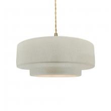 Justice Design Group CER-6543-CRK-BRSS-BEIG-TWST-LED1-700 - Medium Tier LED Pendant