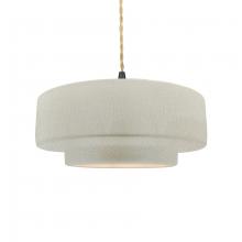 Justice Design Group CER-6543-CRK-MBLK-BEIG-TWST-LED1-700 - Medium Tier LED Pendant