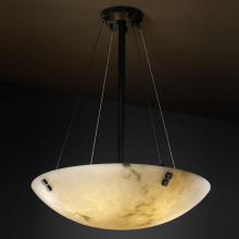 Justice Design Group FAL-9661-35-MBLK-F5 - 18" Pendant Bowl w/ Concentric Squares Finials