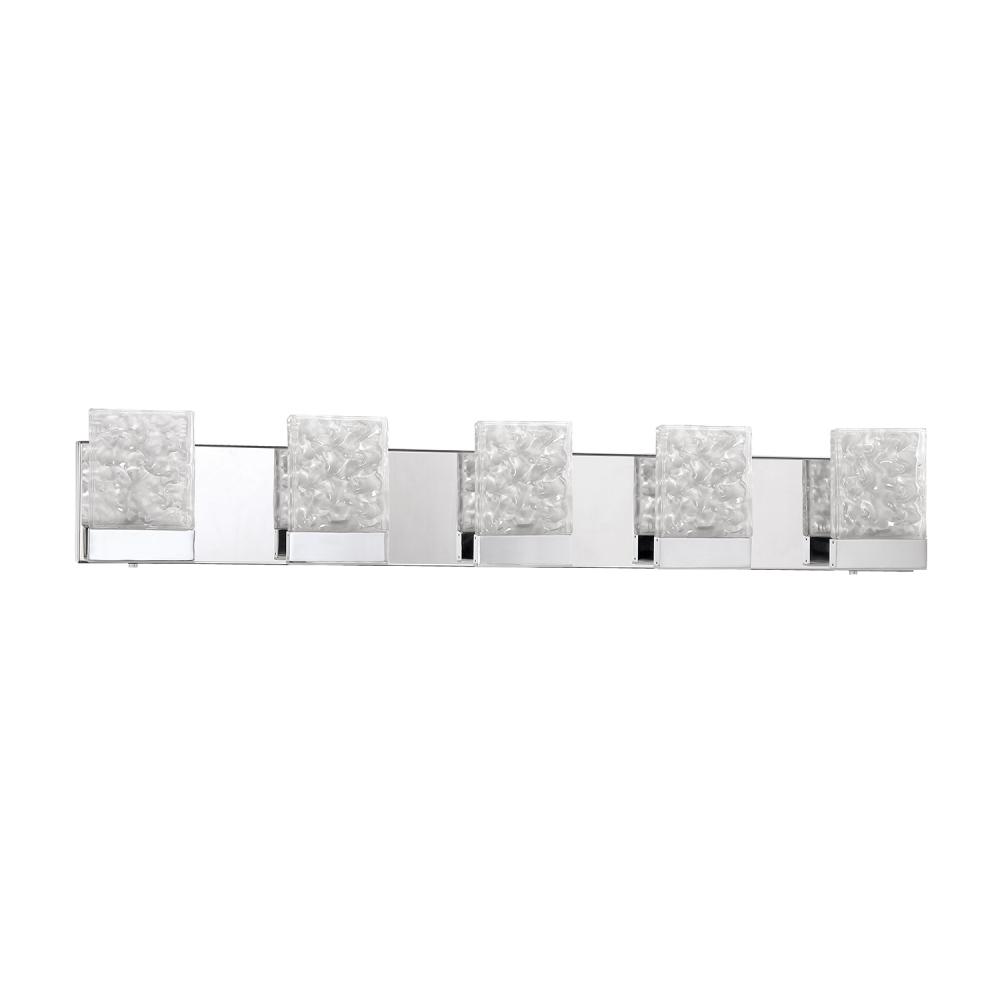 ASTRON 5-Light-LED Chrome Vanity Light with Glass style #6