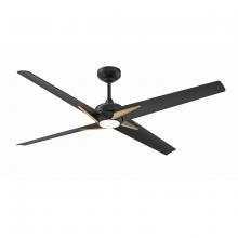 Kendal AC30356-BLK/OCB - ALESTRA 56 in. Matte Black & Oilcan Brass Ceiling Fan