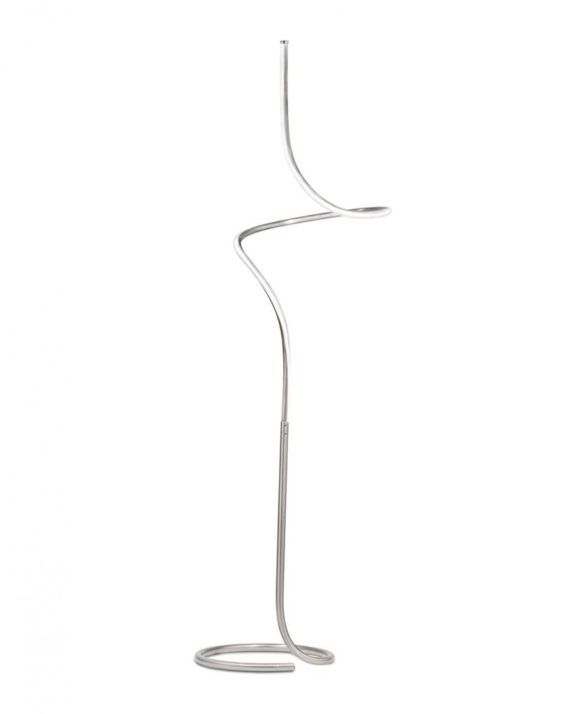 Shimmy Loop Accent Floor Lamp Satin Nickel