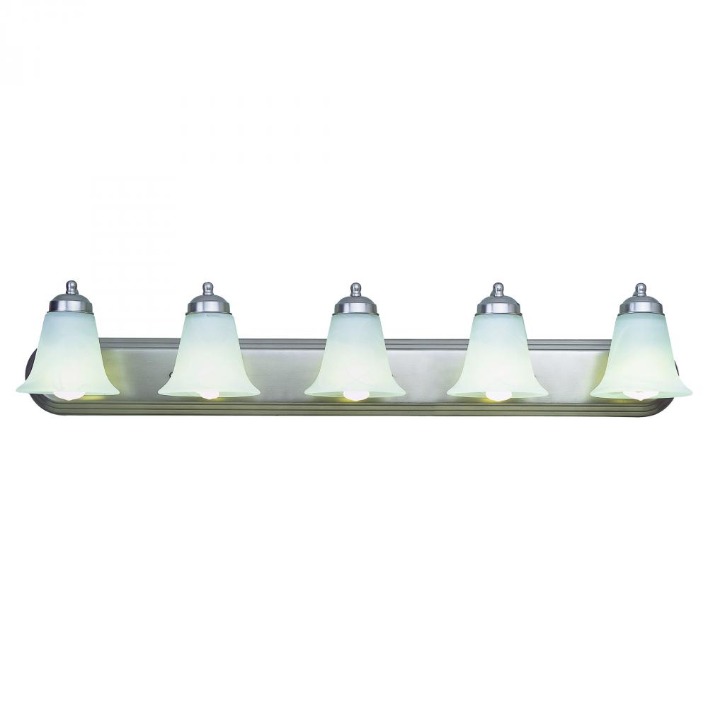 5 LT BATH-MRBLZD/BELL GLASS