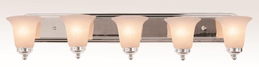 5 LT BATH-MRBLZD/BELL GLASS