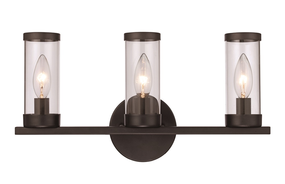3LT VANITY CANDLE CL-BK