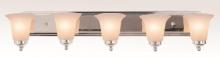 Trans Globe 3505 PC - 5 LT BATH-MRBLZD/BELL GLASS