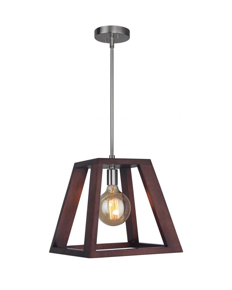 Woodbridge Lighting 17223STN-WLK2WN Walden Wood Mid-pendant