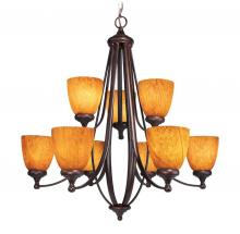 Woodbridge 10047-BOR - Bronze Up Chandelier