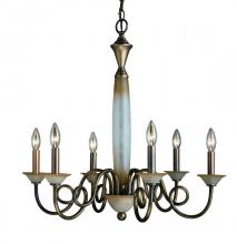 Woodbridge 12171-CBR - Brass Up Chandelier
