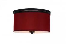 Woodbridge 15830MEB-S11503 - Woodbridge Lighting 15830MEB-S11503 Hudson Fabric Shade Flush Mount