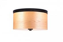 Woodbridge 15830MEB-SV1150N - Woodbridge Lighting 15830MEB-SV1150N Hudson Veneer Shade Flush Mount