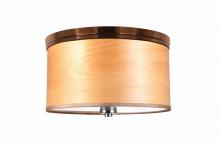 Woodbridge 15830STN-SV1150N - Woodbridge Lighting 15830STN-SV1150N Hudson Veneer Shade Flush Mount
