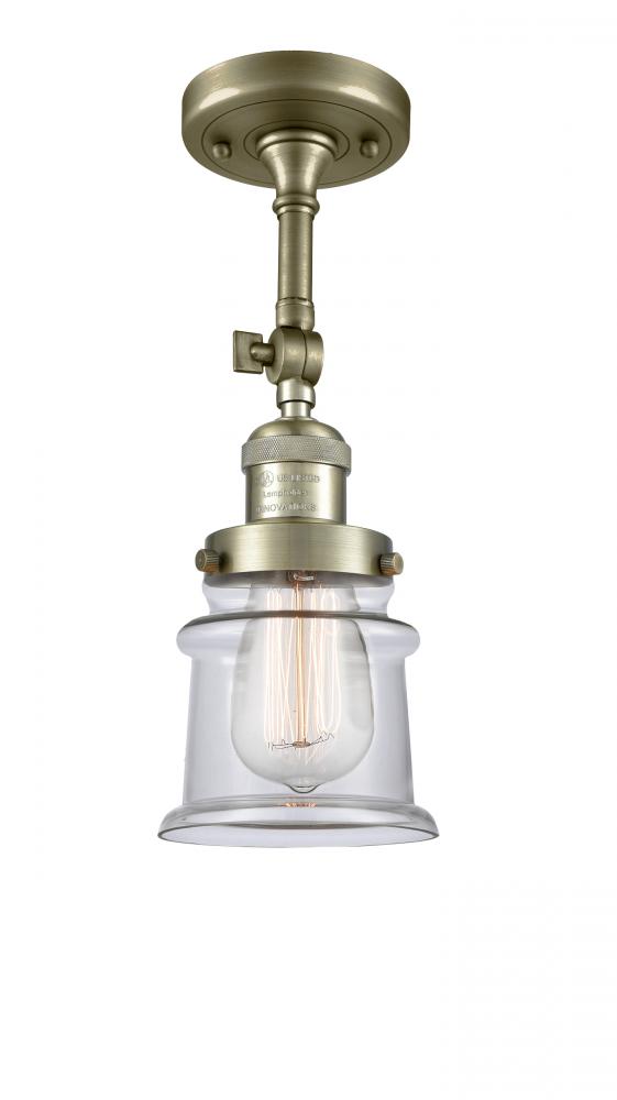 Canton - 1 Light - 5 inch - Antique Brass - Adjustable Semi-Flush Mount