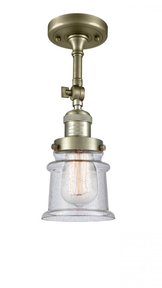Canton - 1 Light - 5 inch - Antique Brass - Adjustable Semi-Flush Mount