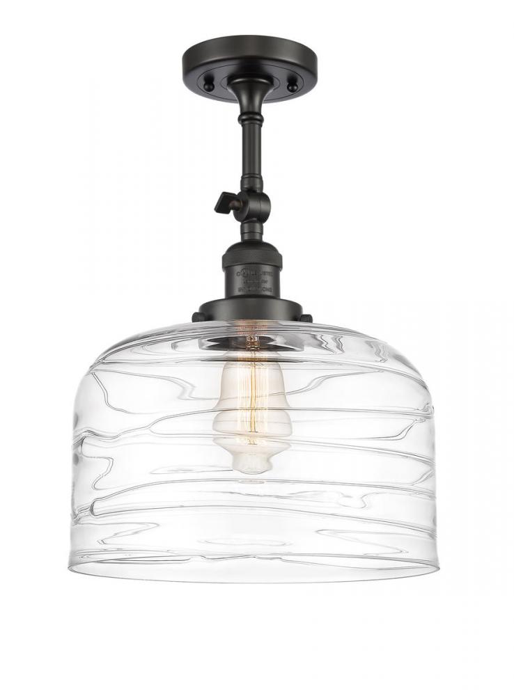 Bell - 1 Light - 12 inch - Oil Rubbed Bronze - Adjustable Semi-Flush Mount