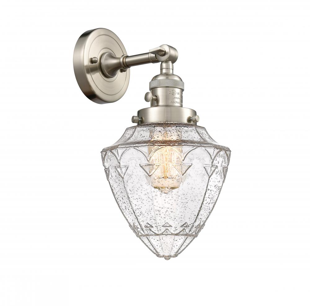 Bullet - 1 Light - 7 inch - Brushed Satin Nickel - Adjustable Sconce