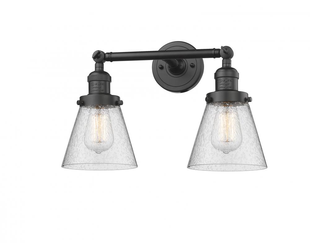 Cone - 2 Light - 16 inch - Oil Rubbed Bronze - Adjustable Bath Vanity Light