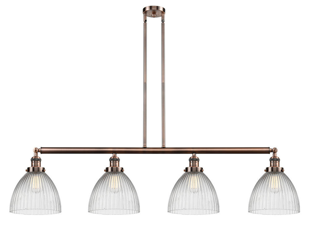 Seneca Falls - 4 Light - 51 inch - Antique Copper - Stem Hung - Island Light