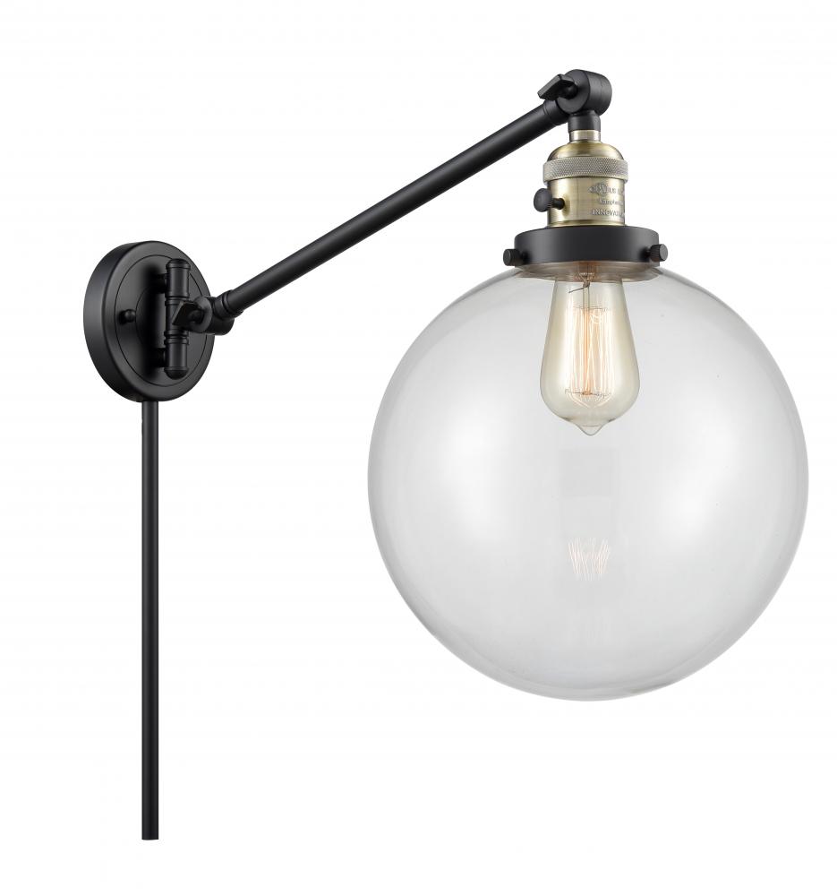 Beacon - 1 Light - 10 inch - Black Antique Brass -Adjustable Swing Arm
