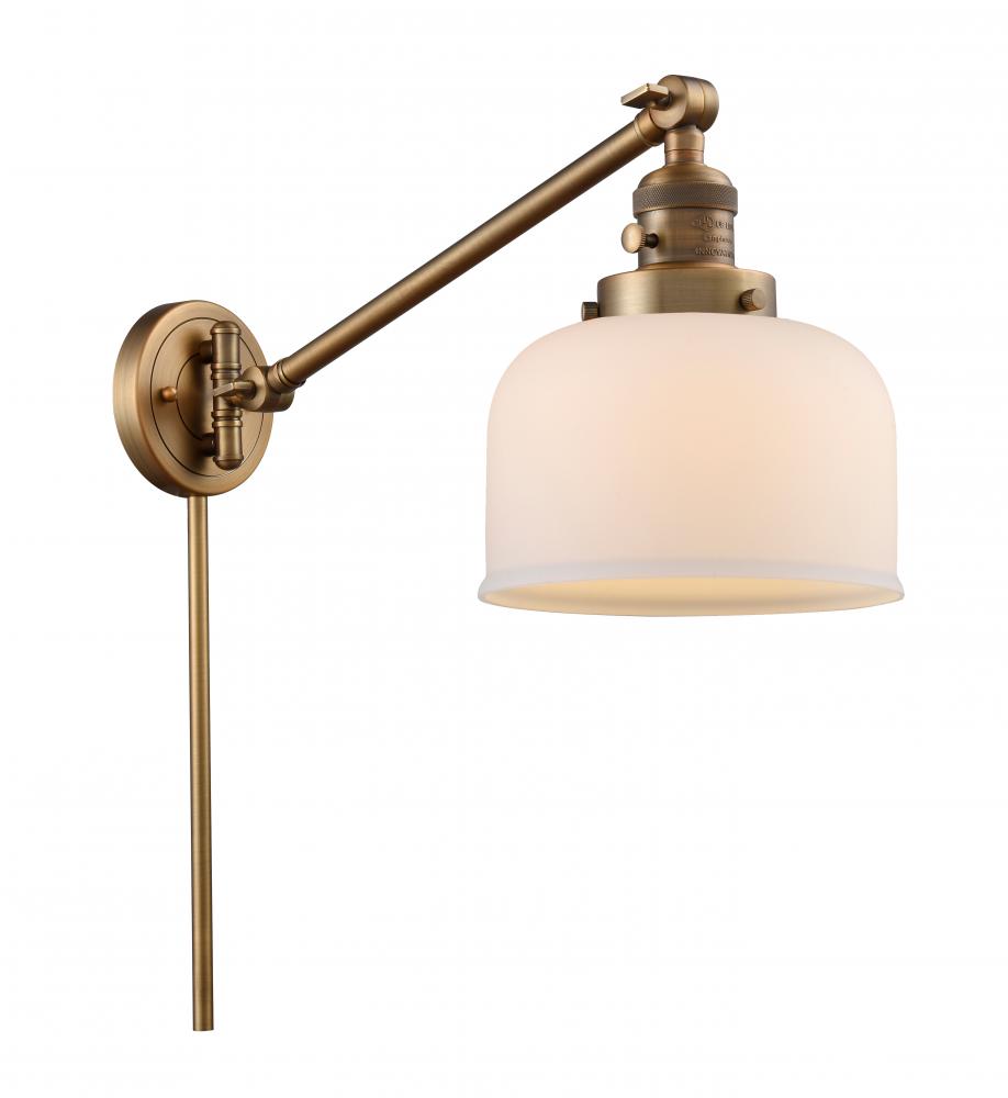 Bell - 1 Light - 8 inch - Brushed Brass -Adjustable Swing Arm