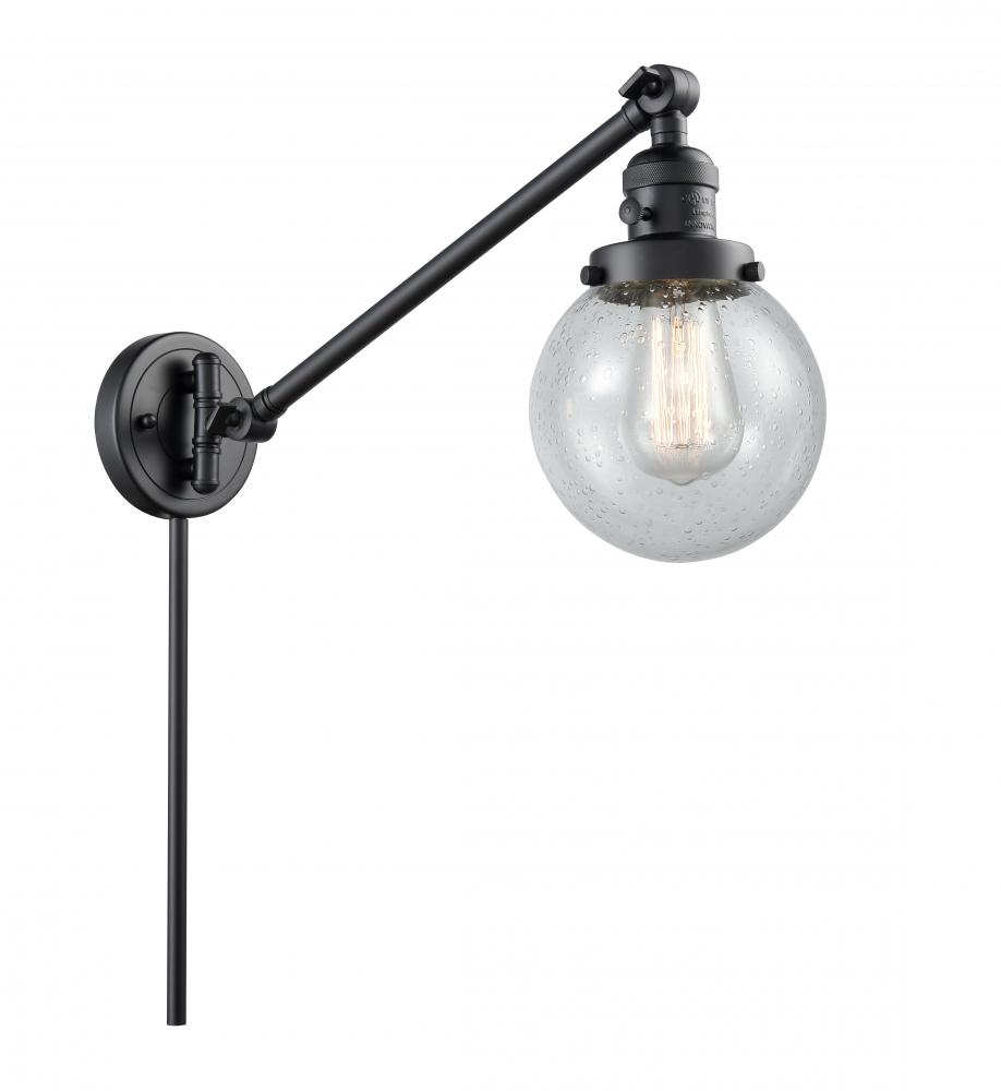 Beacon - 1 Light - 6 inch - Matte Black -Adjustable Swing Arm