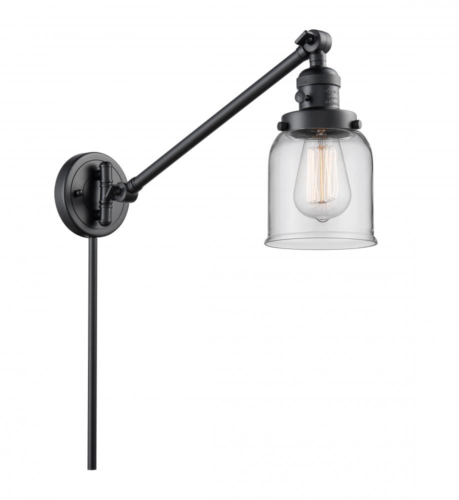 Bell - 1 Light - 8 inch - Matte Black -Adjustable Swing Arm
