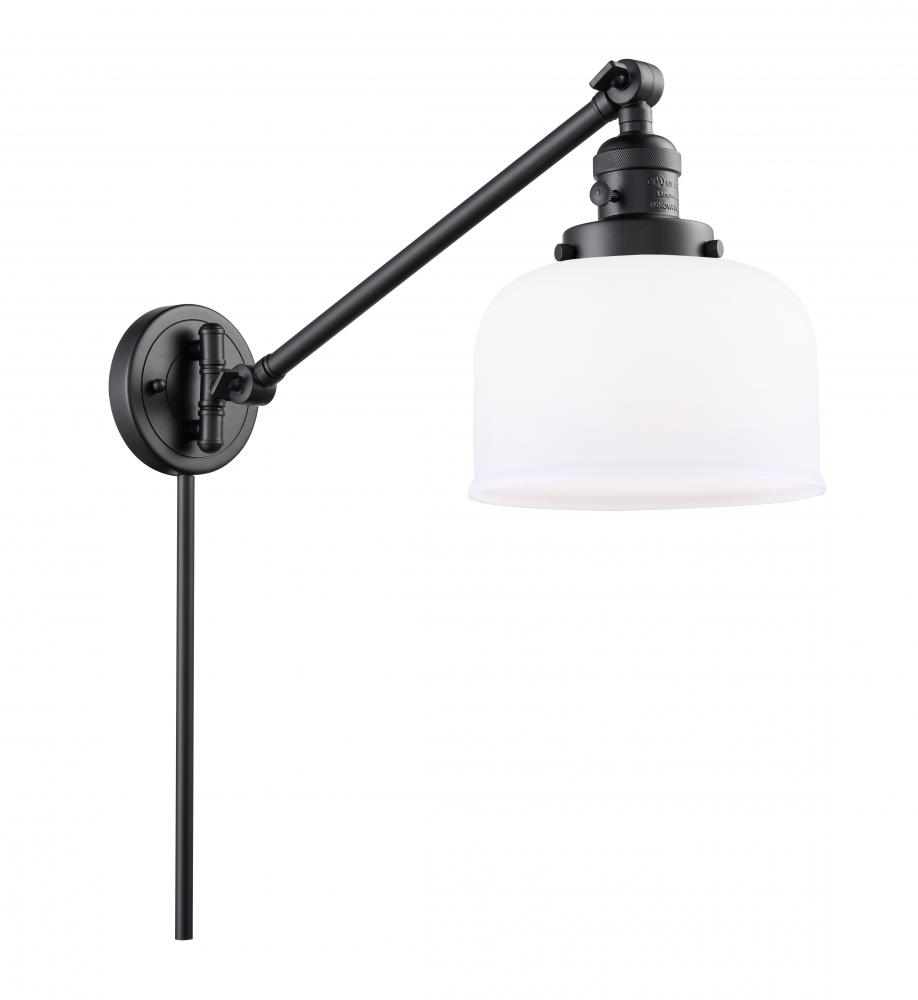 Bell - 1 Light - 8 inch - Matte Black -Adjustable Swing Arm